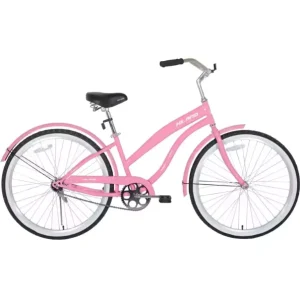 26-Inch Adult City Bike, Pink Beach Cruiser Women’s Bicycle, OEM Lowrider Bike