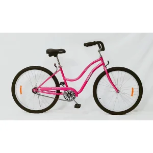 Cruiser Single-Speed Bicycle, 26-Inch Steel Rims, Thickened Steel Frame, OEM Brake Cable, Men’s Beach Bicycle