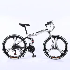 26.24 inch Folding Mountain Bike for Urban Comfort Suitable for Students with Variable Gears and Dual Shock Absorption