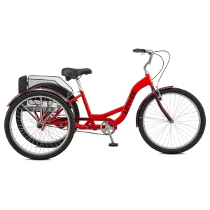 26-Inch Single-Speed Men’s and Women’s Tricycle Beach Cruiser, Low-Step Frame, 3-Wheel Adult Tricycle