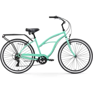26inch Women’s 7 Speed Beach Cruiser Bike Lightweight Steel Frame Beach Bicycle Factory Rental Bike for Sale