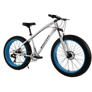 26×4.0 Fat Tire Mountain Bike 21 Speed Disc Brake Snow Beach Fat Bike for Adult