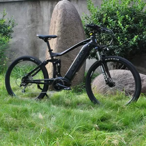Electric Hybrid Bicycle, 27.5-Inch Fat Tires, Aluminum Alloy, Mid-Drive Motor, Electric Bike