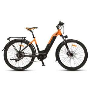 27.5-Inch Electric City Bicycle, 250W Mid-Drive Motor, 9-Speed Alloy Frame, Removable Lithium Battery, City Commuter Bike