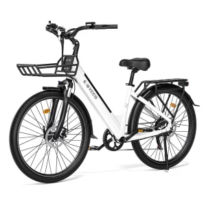 28 Inch Women’s Electric Mountain Bike 36V Brushless Motor Aluminum 15.6Ah Lithium for Daily Riding