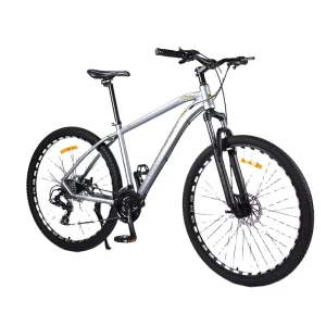29-Inch Aluminum Alloy Outdoor Hybrid Bicycle, Aluminum Urban Frame, Front and Rear Mountain Bike