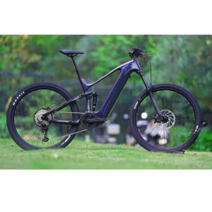 29 Inch Carbon Full Suspension Electric Mountain E MTB Bike 48V Central Motor Ebike 12 Speeds Carbon Fibre Frame Lithium Battery
