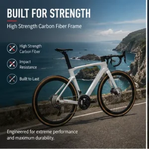 2×12 24 Speed Carbon Gravel Bike with Hydraulic Disc Brake and Thru Axle for Professional Adult Racing