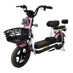 350W 14 Inch Electric City Bike with Removable Battery and LCD Display 48V 12Ah Electric Bicycle for Adults
