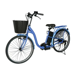 36V 10AH Lithium Battery Electric Bike with Brushless 250W Rear Hub Motor 6 Speed Lightweight for Daily Commuting Light Trails