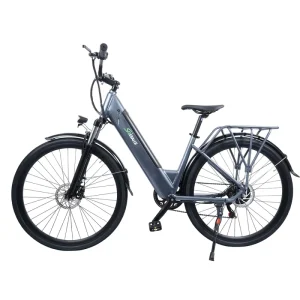 36V 250W Lithium Battery Electric City Hybrid Bicycle, Aluminum Frame, 7-Speed Pedal-Assist E-Bike