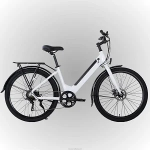 Adult Electric Hybrid Road Bicycle with Optional Bluetooth, 36V 350W Geared Hub Motor, Commuter Bike with LCD Display