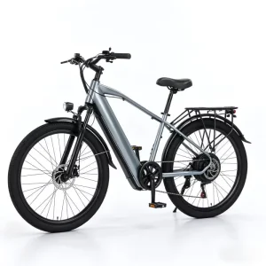400W 26-Inch Electric City Bicycle Girls Women Step-Through Urban EBike Digital 7-Speed Brushless Motor Waterproof 10Ah Battery