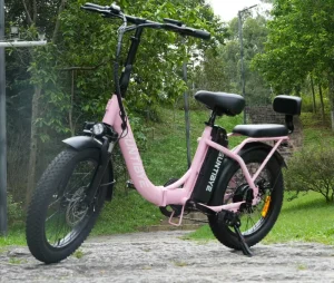 48V 15AH Anti Slip Fat Tire Electric Bike 7 Speed Rear Hub Motor Electric Bike for Adults City Commuting Light Riding