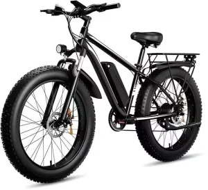 48V 15Ah Lithium Battery Electric Sport Mountain Bike with Brushless 1000W Rear Hub Motor & Fat Tires