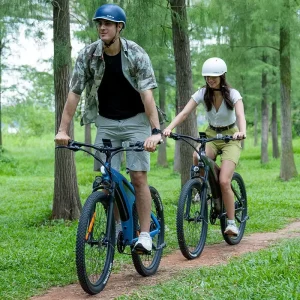 48V Electric Hybrid Urban Road Bicycle, Full Suspension, Motor-Powered, Disc Brakes, 27.5/26-Inch Tires, Lithium Frame, Brushless