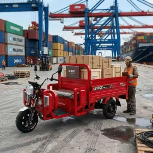 48V 3-Wheel Cargo Electric Tricycle Aluminum Steel Construction Open Body Type Rear Hub Motor Brushless 21 Speed