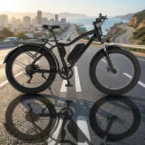 48V 500W 9 Speed Aluminum Alloy Frame Snow Bike All-Terrain Fat Tire E-Bike 13Ah Li-Battery Hydraulic Disc Brake Front 60km