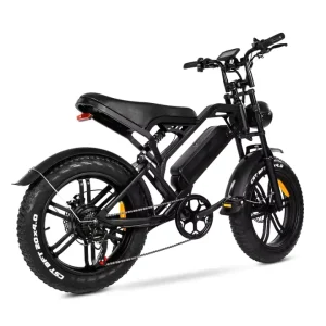 48V 750 1000W Brushless Rear Hub Motor Disc Lithium Battery Electric Mountain Bike Fat Tire Retro Style Aluminum Alloy Frame