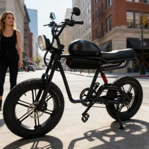 48V 750W Fat Tire Electric Bike with Hydraulic Disc Brake 7 Speed Aluminum Alloy E bike for City Commuting and Off Road Riding