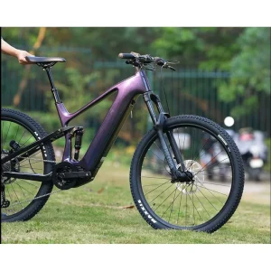 48V Carbon Frame Full Suspension Electric Mountain Bike EMTB With Central Motor Full Suspension 29 Inch