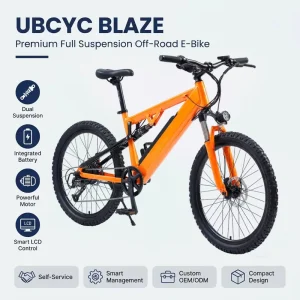 48V Full Suspension E Mountain Bike Hidden Integrated Battery Disc Brake 27.5″ Off Road Electric Bike for Adult Trail Riding
