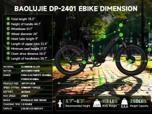 48V Mini Brushless for Women Female Electric Bike Hybrid City Road Bicycle Fat Tire Aluminum Alloy Frame Lithium