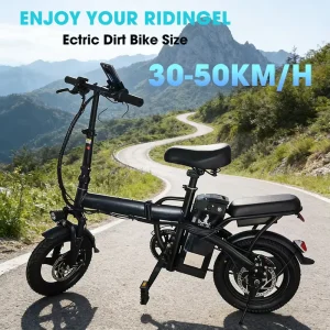 48V Removable Lithium Battery 500W 3 Speed Aluminum Frame Folding Electric Bicycle 60KM Range Full Shock Absorption Disc Brake