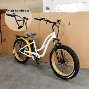 500W City Electric Bicycle, Easy-Riding 26-Inch Fat-Tire Beach Cruiser E-Bike
