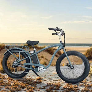 High-Power 500W Electric Cruiser Beach Bicycle, 26 x 4 Fat Tires, Aluminum Alloy Fork, E-Bike
