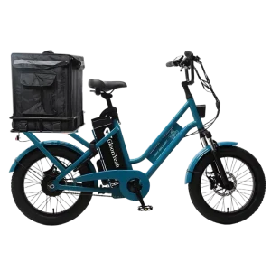 500W 48V Smart Electric Cargo Bicycle GPS + Card Lock Suspension Seatpost Delivery E-Bike with Rear Rack