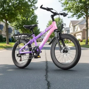 6-12 Years Old Boys Girls Teenagers Students 22″ High Carbon Steel Mountain Bike Single Speed Ordinary Pedal Disc Brake