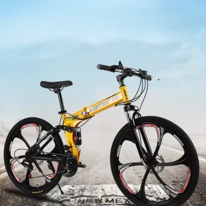 6 Spoke Wheel 26 Inch Folding Full Suspension Mountain Bike 21 24 Speed Off Road Commuter Bicycle