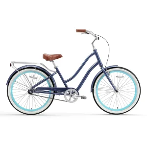 6061 Aluminum Alloy Unisex Beach Cruiser Bike, High-Quality Alloy City Cruiser Bicycle