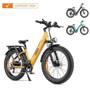 Adult 7-Speed Hybrid Electric Bicycle with Removable 48V Lithium Battery, Hidden Frame, E-Bike