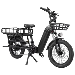 7 Speed 20*3.0 Inch Electric Cargo Bike 48V 20Ah 500W Cargo Electric Bike Hydraulic Disc Brake