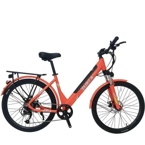 7 Speed 26″ Aluminum Alloy City Bike Electric 250W Brushless Rear Hub Motor 36V 10.5Ah Lithium Battery 30-50Km/h 31-60km Range