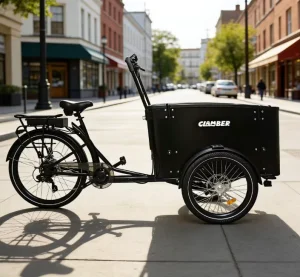 7 Speed Electric Cargo Bike Dutch Bakfiets Family Cargo Bicycle Hydraulic Disc Brake LG Battery Europe Warehouse