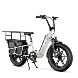 7 Speed Electric Cargo Bike with 250W 48V Mountain Ebike Motor Fat Tire Battery Disc Brake System