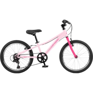 7-Speed Hybrid Bicycle for Ages 6-11 with Shock Absorption Adjustable Height Youth Bike with V-Brakes & Smooth Gear Shifting