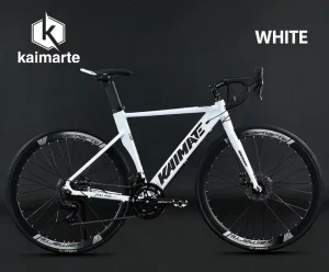 700C 14-Speed Aluminum Alloy Frame Road Bike with Carbon Steel Fork and Dual Disc Brake Urban Racing Style