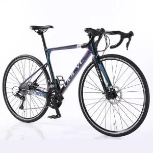 700C Road Bicycle Aluminum Alloy Frame 21-Speed Racing Bicycle Disc Brake
