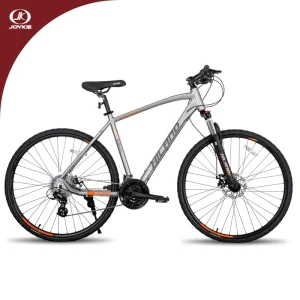Ready-to-Stock Bicycle with Aluminum Alloy Frame, Dual Disc Brakes, 700C Men’s Hybrid Mountain Bike