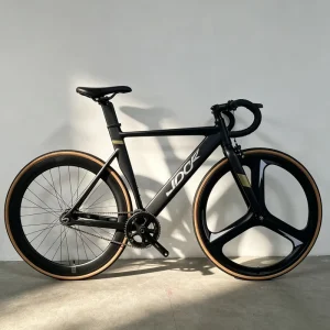 700C Aluminum Frame Fixie Bicycle 46T 5 Claw Crank Olive Chain Durable Road Bike