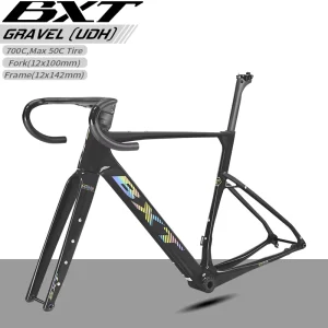 700C Carbon Gravel Frame Carbon Fiber T1000 Gravel Bike Frame Road MTB Bicycle Frame Size 48 51 54 56 58 61cm