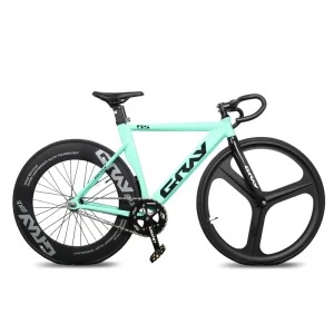 700C Fixed Gear Road Bike with 6061 Aluminum Frame and Carbon Fork Lightweight Single Speed Bicycle for Urban Racing