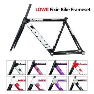 700C Lowii Aluminum Alloy Frame + Carbon Fork Disc Brake Fixed Gear Bike Track Bike Single Speed Fixie Bicycle Frameset