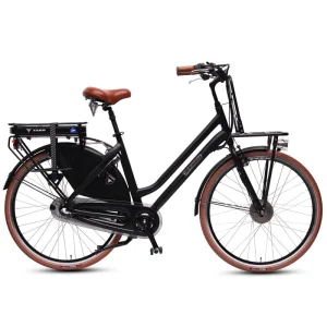700C Retro Women’s Cargo Electric Bike Lightweight Durable Alloy Frame SHIMANO NEXUS 3-Speed 36V 13Ah Lithium Battery