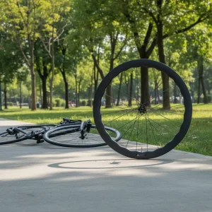 700C Road Bicycle Rim Wheelset 40 50 60mm Carbon Fiber Disc Brake Tubular Front Rear Lightweight Durable