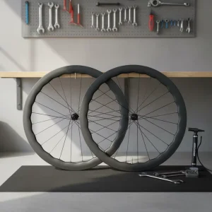 700C Road Bicycle Wheelset 40 50 60mm Carbon Fiber Disc Brake Tubular Clincher Front Rear Lightweight Durable Alloy